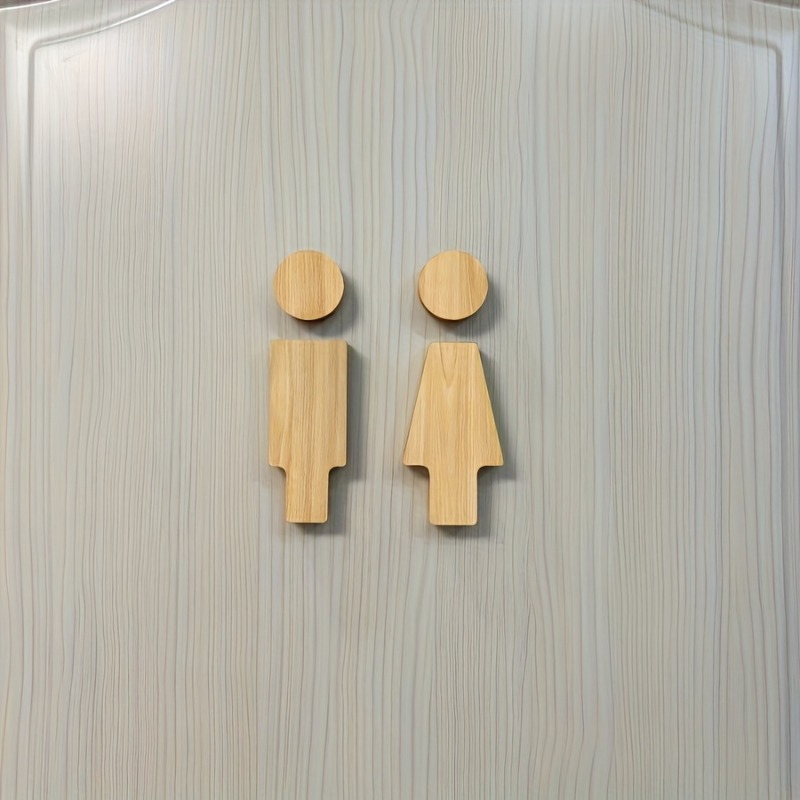 Home Bathroom Gadgets - Letrero de baño de madera para