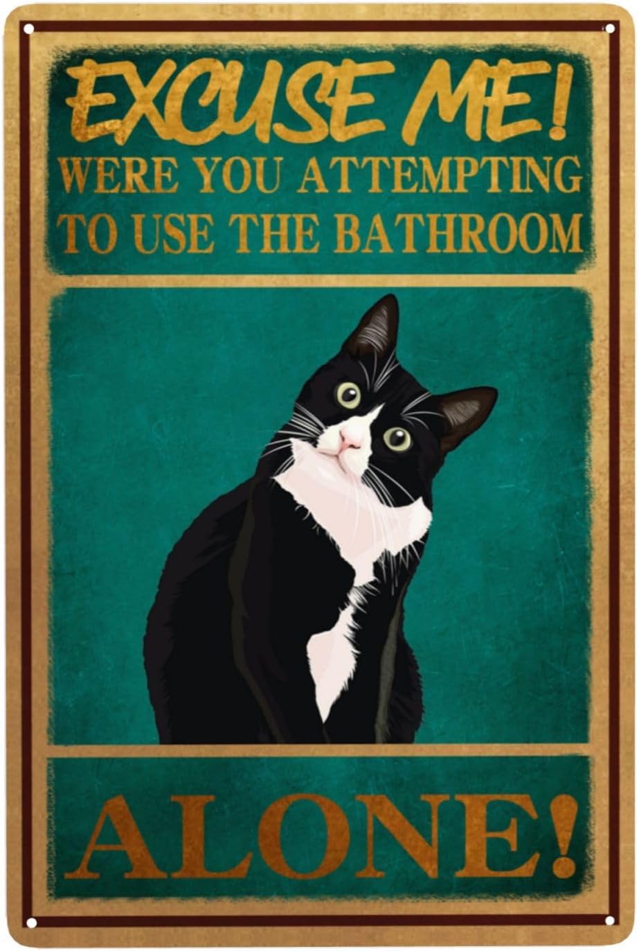 Home Bathroom Wall Art - Letrero de Pared Retro de Metal