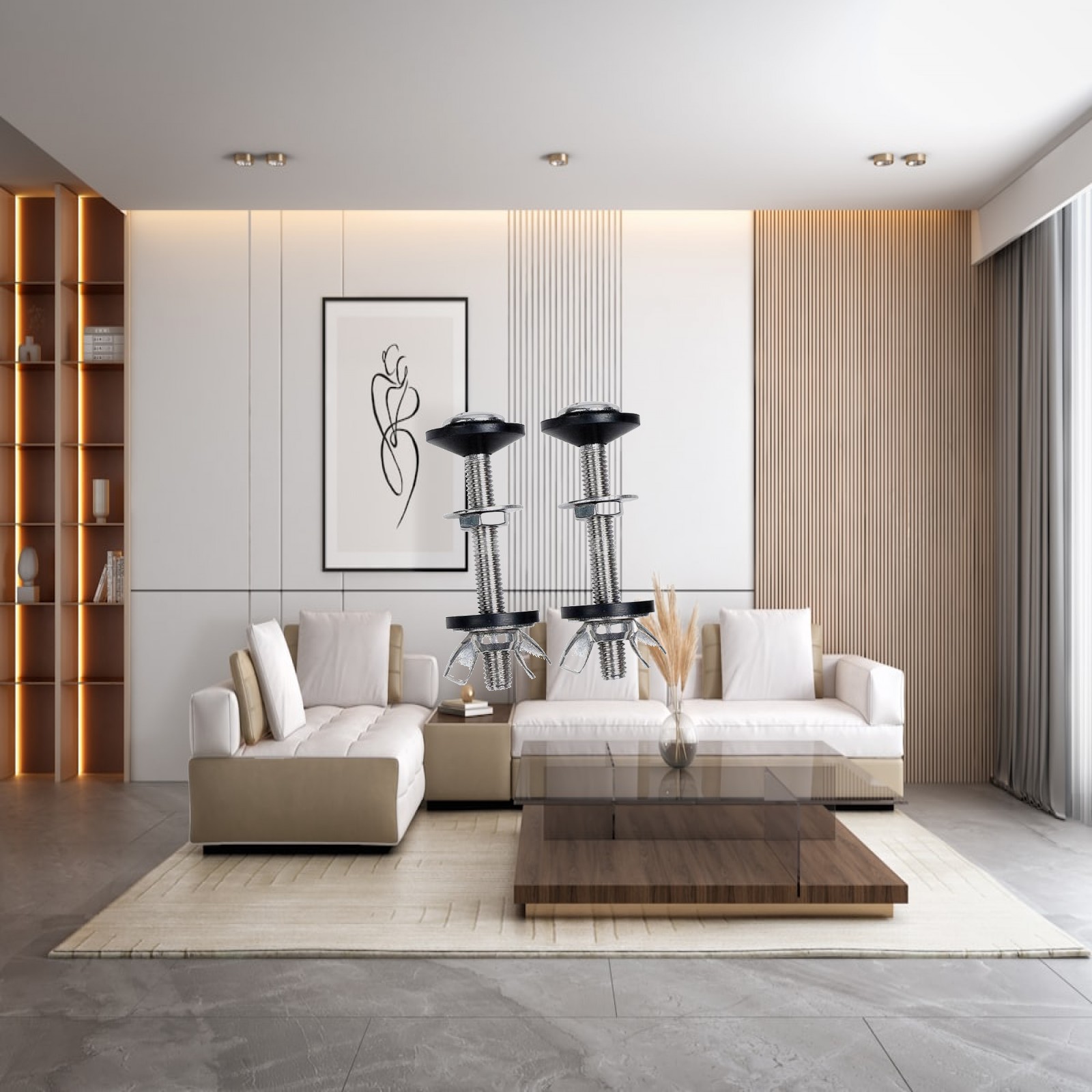 Home Bathroom Fittings - Kit de tornillos y tuercas para