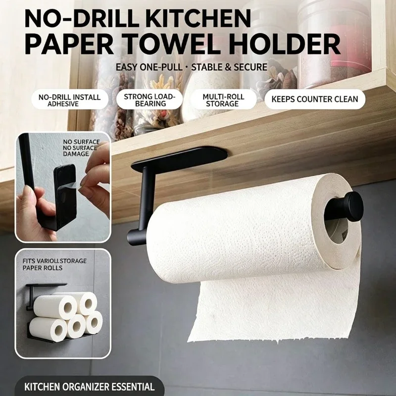 Toilet Paper Holder - Portarrollos de papel, toallero, estante colgante,