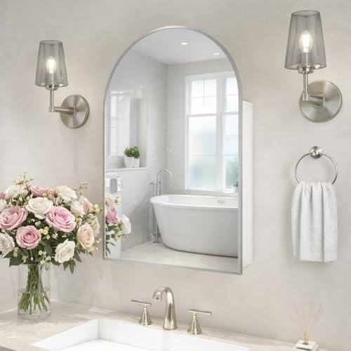 Bathroom Cabinet Mirror - Espejo de Baño Arqueado de 24x36