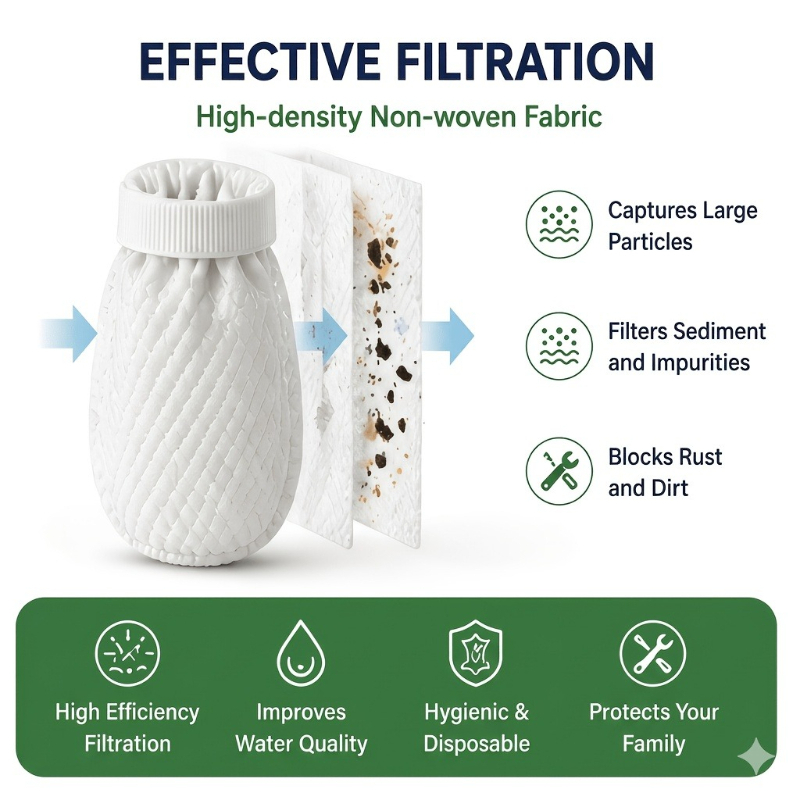 Home Bathroom Water Filter - Elemento filtrante para grifos de tela