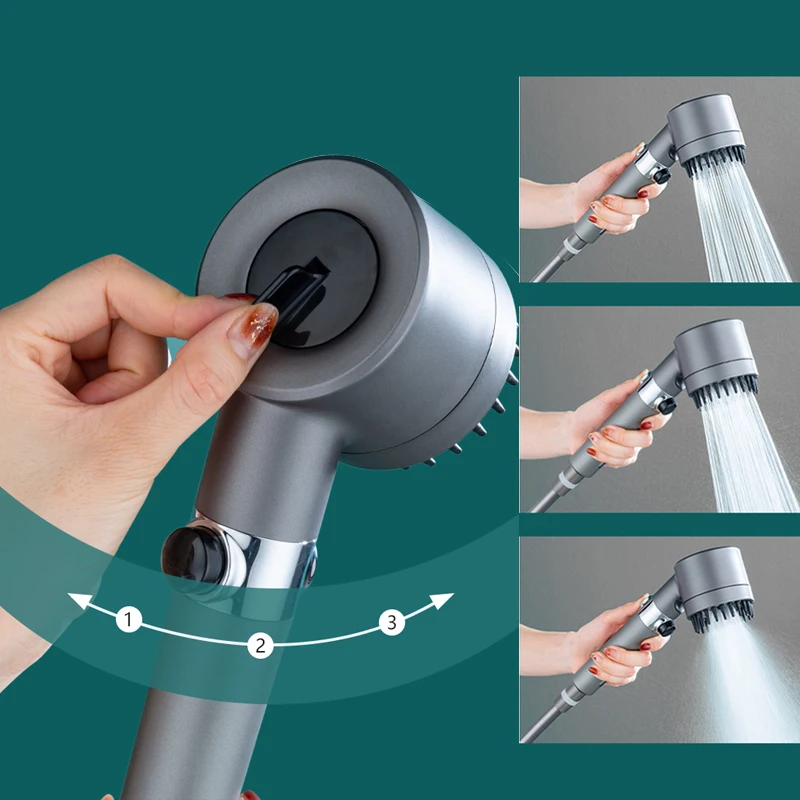 Cabezal de ducha con 3 modos,  - Home Bathroom Water Filter reseña y precio