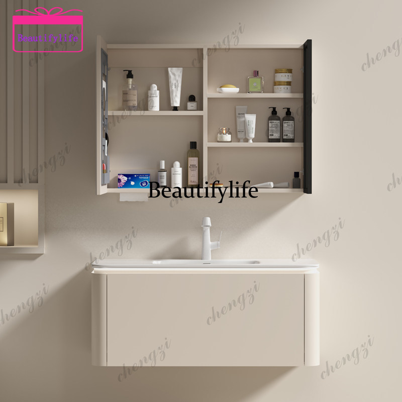 Mueble de baño A17 color gris  - Bathroom Cabinet Mirror reseña y precio