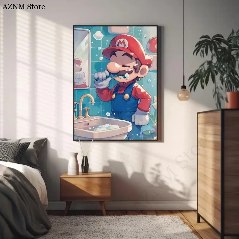 Póster de videojuego de dibujo - Home Bathroom Wall Art reseña y precio