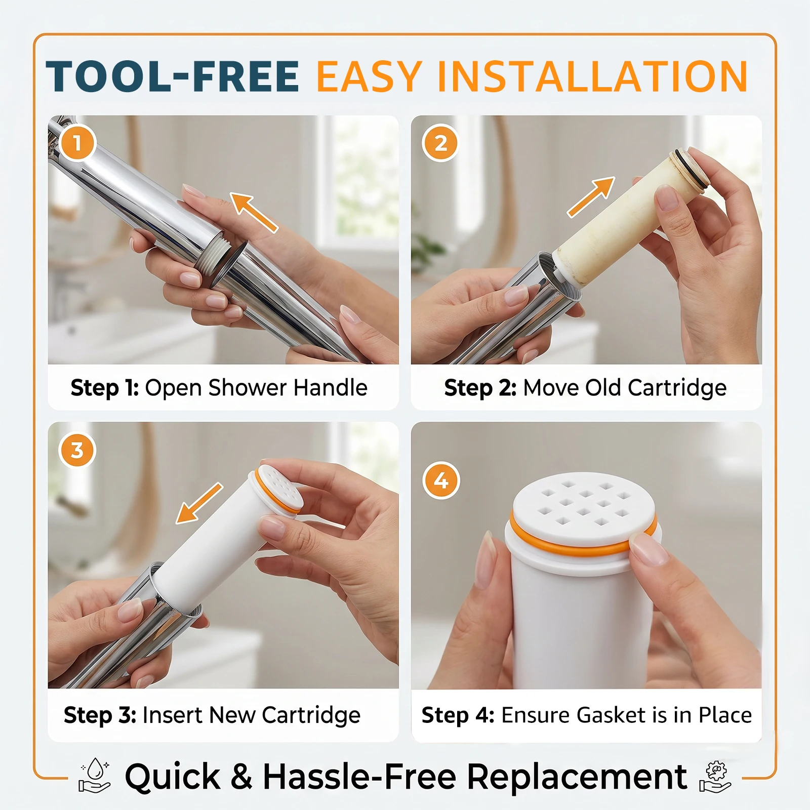 Filtro de repuesto para cabeza - Home Bathroom Water Filter reseña y precio