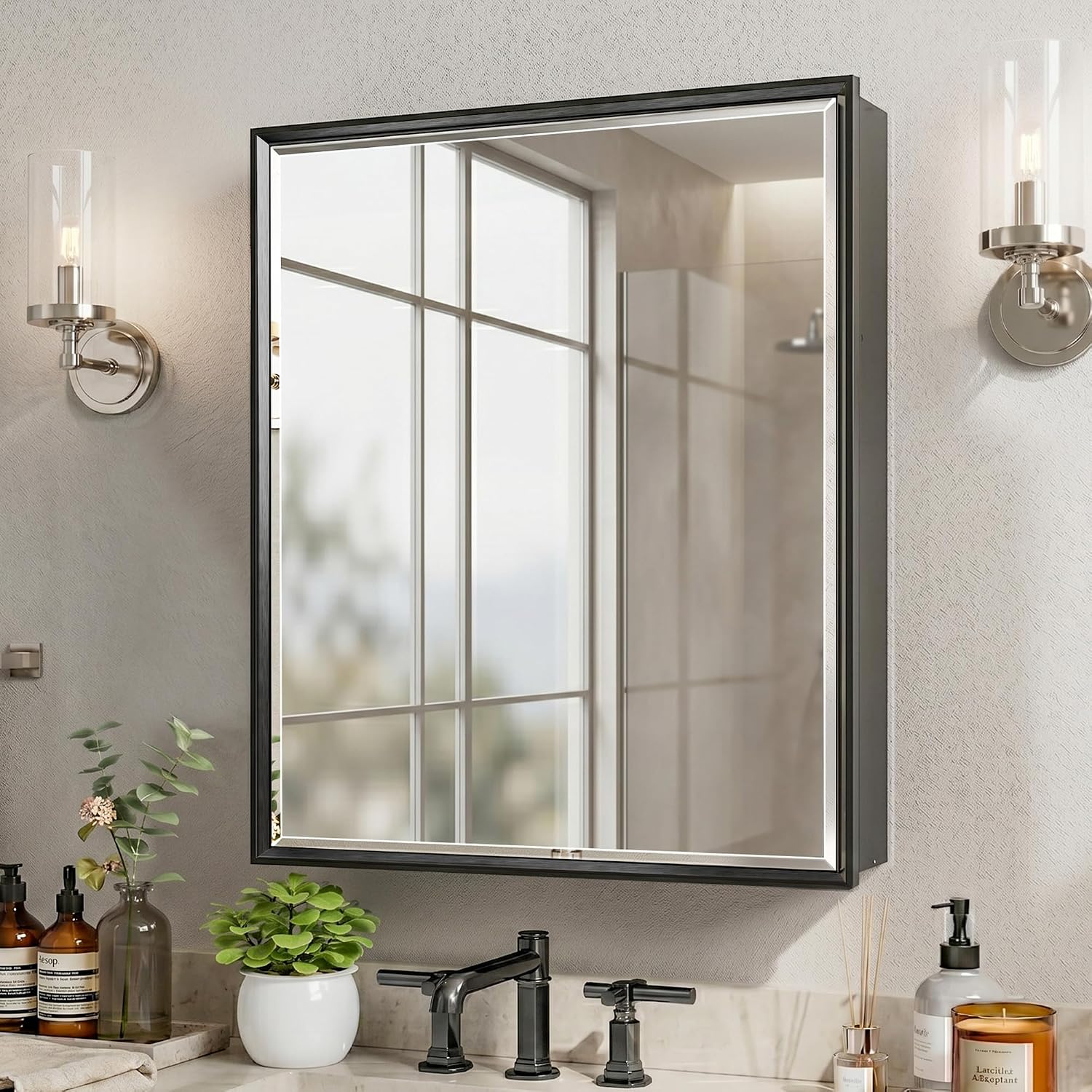 Espejo de Baño con Marco de Al - Bathroom Cabinet Mirror reseña y precio