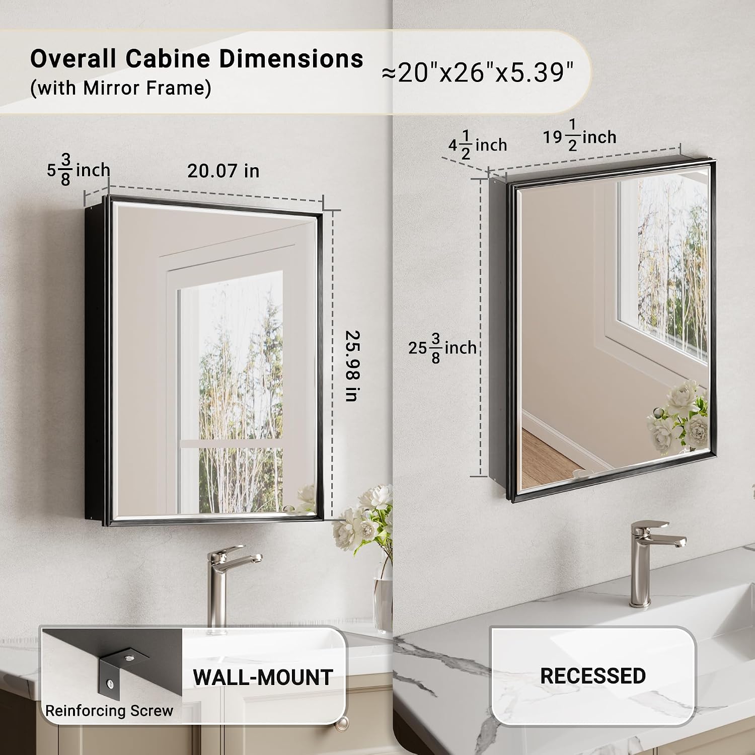 Espejo de Baño con Marco de Al - Bathroom Cabinet Mirror reseña y precio