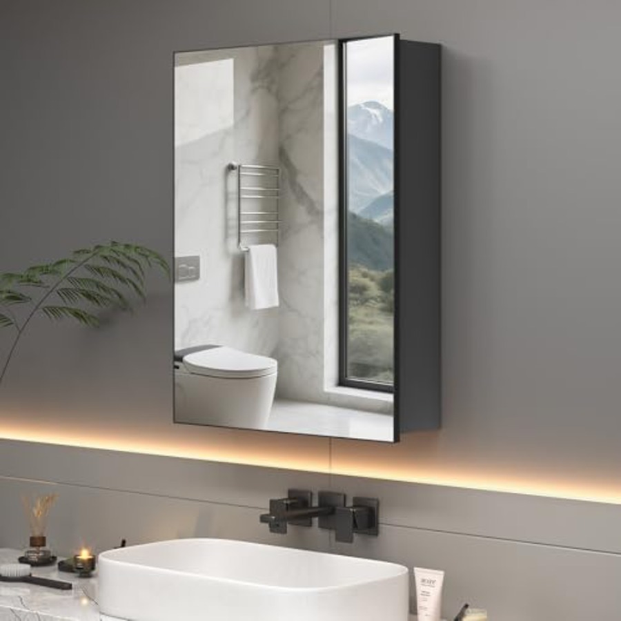 Armario de baño con marco metá - Bathroom Cabinet Mirror reseña y precio