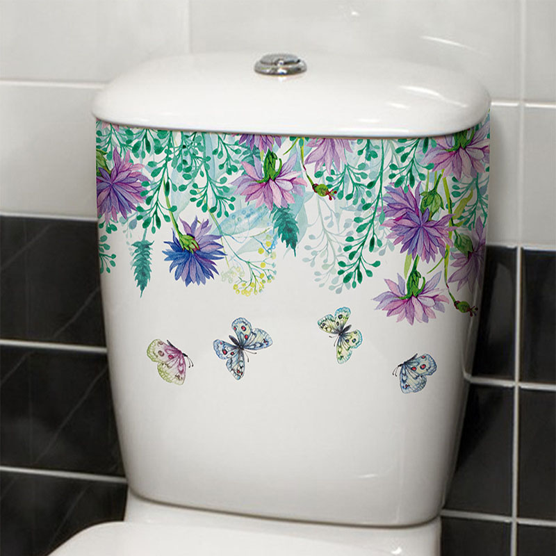 Pegatina de flor de mariposa d - Home Bathroom Layout reseña y precio