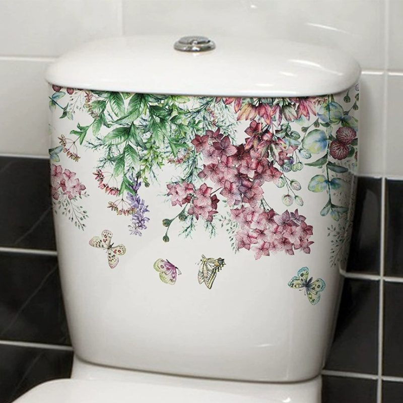 Pegatina de flor de mariposa d - Home Bathroom Layout reseña y precio