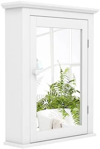 Botiquín blanco con espejo, al - Bathroom Cabinet Mirror reseña y precio