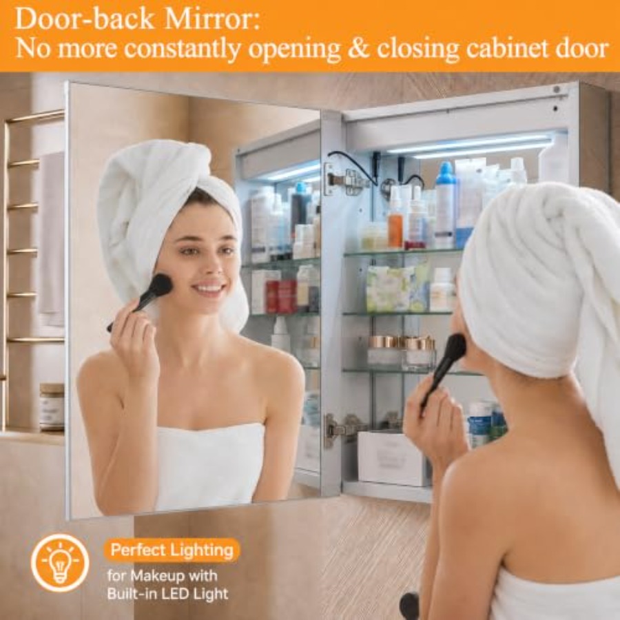 Armario de baño de aluminio co - Bathroom Cabinet Mirror reseña y precio